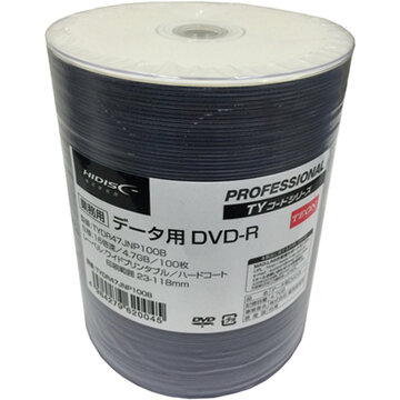 データ用DVD-R 4.7GB、16X シュリンク100P