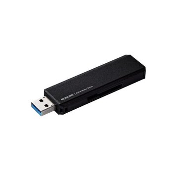 外付けSSD/USB3.2Gen1/スライド式/250GB/ブラック