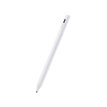 タッチペン/充電式/磁気吸着/USB-C充電/ホワイト