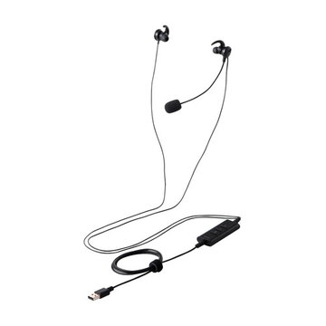 有線イヤホンヘッドセット/USB-A/両耳/ブラック