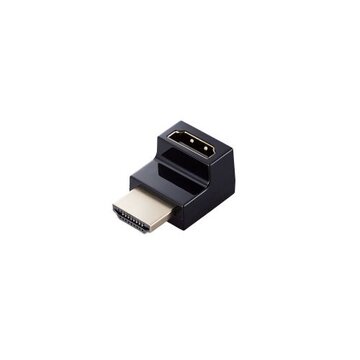 HDMI延長アダプター/L字上/AF-AM/スリム/ブラック