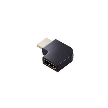 HDMI延長アダプター/L字左/AF-AM/スリム/ブラック