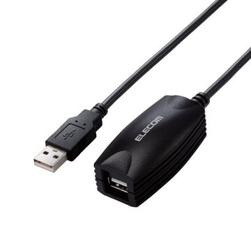 USB2.0ケーブル/延長/5m/ブラック