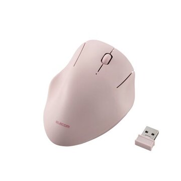 マウス/無線2.4GHz/3ボタン/抗菌/静音設計/ピンク