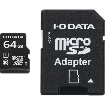 UHS1 microSDXCカード SDアダプタ付 64GB