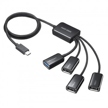 USB3.2 Gen1+USB2.0 Type-Cコンボハブ(4ポート)