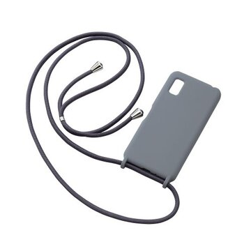 AQUOS wish3/ハイブリッドシリコンケース/グレイッシュブラック