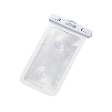スマホ用防水ケース/IPX8/吸盤付属/お風呂用/ホワイト