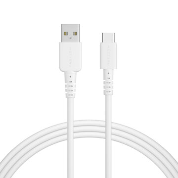 USB-A to Cシリコンケーブル 2m エアリーホワイト