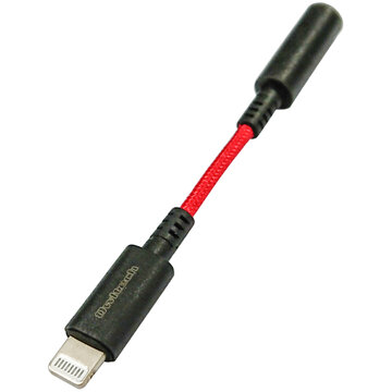 オーディオアダプター/Lightning/3.5mm/ブラックレッド