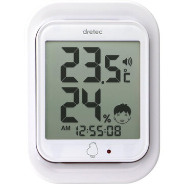 デジタル温湿度計「ルーモ」 ホワイト