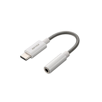 USB-C to 3.5mm 4極オーディオ変換アダプタ ホワイト
