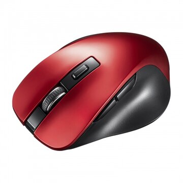 BluetoothブルーLEDマウス(5ボタン・レッド)
