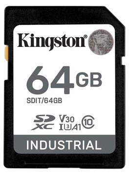 64GB SDXC Industrial UHS-I U3 V30A1 pSLC