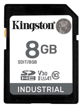 8GB SDHC Industrial UHS-I U3 V30 A1 pSLC