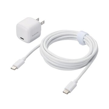 AC充電器/USB-Cx1/ケーブル付/2.5m/ホワイト