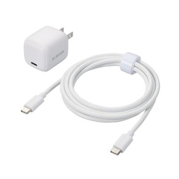 AC充電器/USB-Cx1/ケーブル付/1.5m/ホワイト