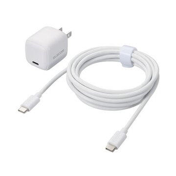 AC充電器/USB-Cx1/ケーブル付/2.5m/ホワイト
