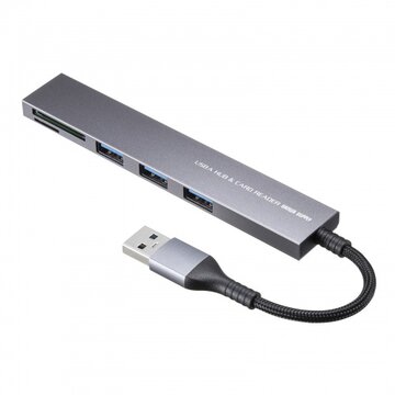 USB 5Gbps 3ポートスリムハブ(カードリーダー・USB A)