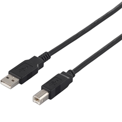 USB2.0ケーブル(A to B) 0.7m ブラック