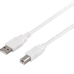 USB2.0ケーブル(A to B) 0.7m ホワイト