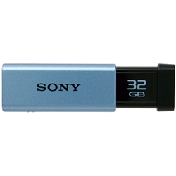 USB3.0対応 ノックスライド式USBメモリー 32GB ブルー