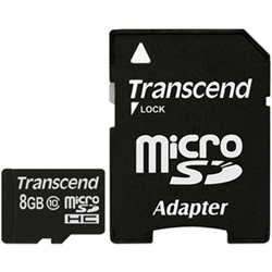 microSDHCカード 8GB Class10 SDアダプタ付