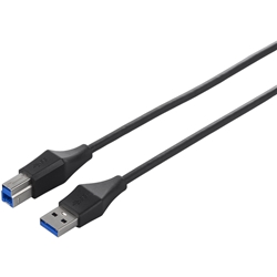 USB3.0 A-B スリムケーブル 1m ブラック