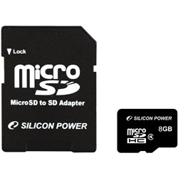 microSDHCカード 8GB (Class4) SDアダプタ付