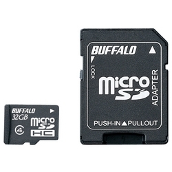 防水 Class4 microSDHCカード SDアダプター 32GB