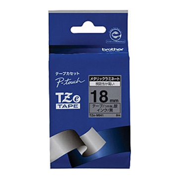 【純正】TZe-M941 18mm(黒字/銀/ツヤ消)