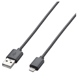 Lightningコネクタ対応USBケーブル/0.1m/ブラック