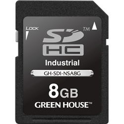 インダストリアルSDHCカード SLC 0～70℃ 8GB