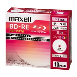 2Xデータ用BD-RE 25GB 10枚 プリント対応ホワイト