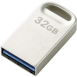 セキュリティ対応 超小型USB3.0メモリ/32GB/シルバー