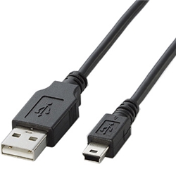 タブレットPC用USBケーブル/A-miniB/1m/ブラック