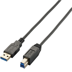 極細USB3.0ケーブル(A-B)/2m/ブラック