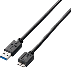 USB3.0ケーブル(A-microB)/0.5m/ブラック