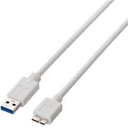 USB3.0ケーブル(A-microB)/0.5m/ホワイト