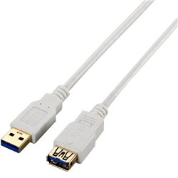 USB3.0延長ケーブル(A-A)/1m/ホワイト