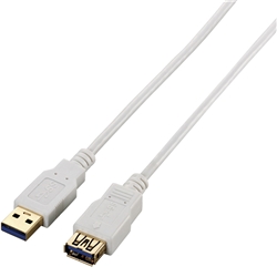 極細USB3.0延長ケーブル(A-A)/2m/ホワイト