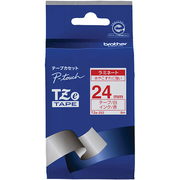 【純正】TZe-252 24mm(赤字/白)