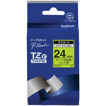 【純正】TZe-C51 24mm(黒字/蛍光黄)