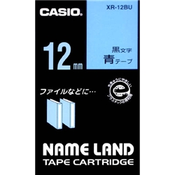 スタンダードテープ 12mm 青/黒文字