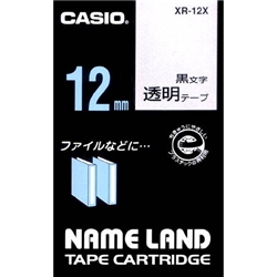 透明テープ 12mm 透明/黒文字