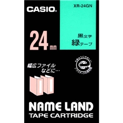 スタンダードテープ 24mm 緑/黒文字