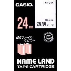 透明テープ 24mm 透明/黒文字