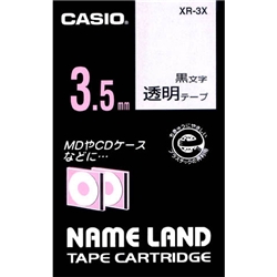 透明テープ 3.5mm 透明/黒文字