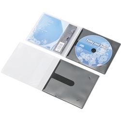 CD/DVD用スリム収納ソフトケース/1枚収納/30個/ブラック