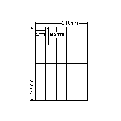 レーザプリンタ用ラベル(20面)普通紙タイプ